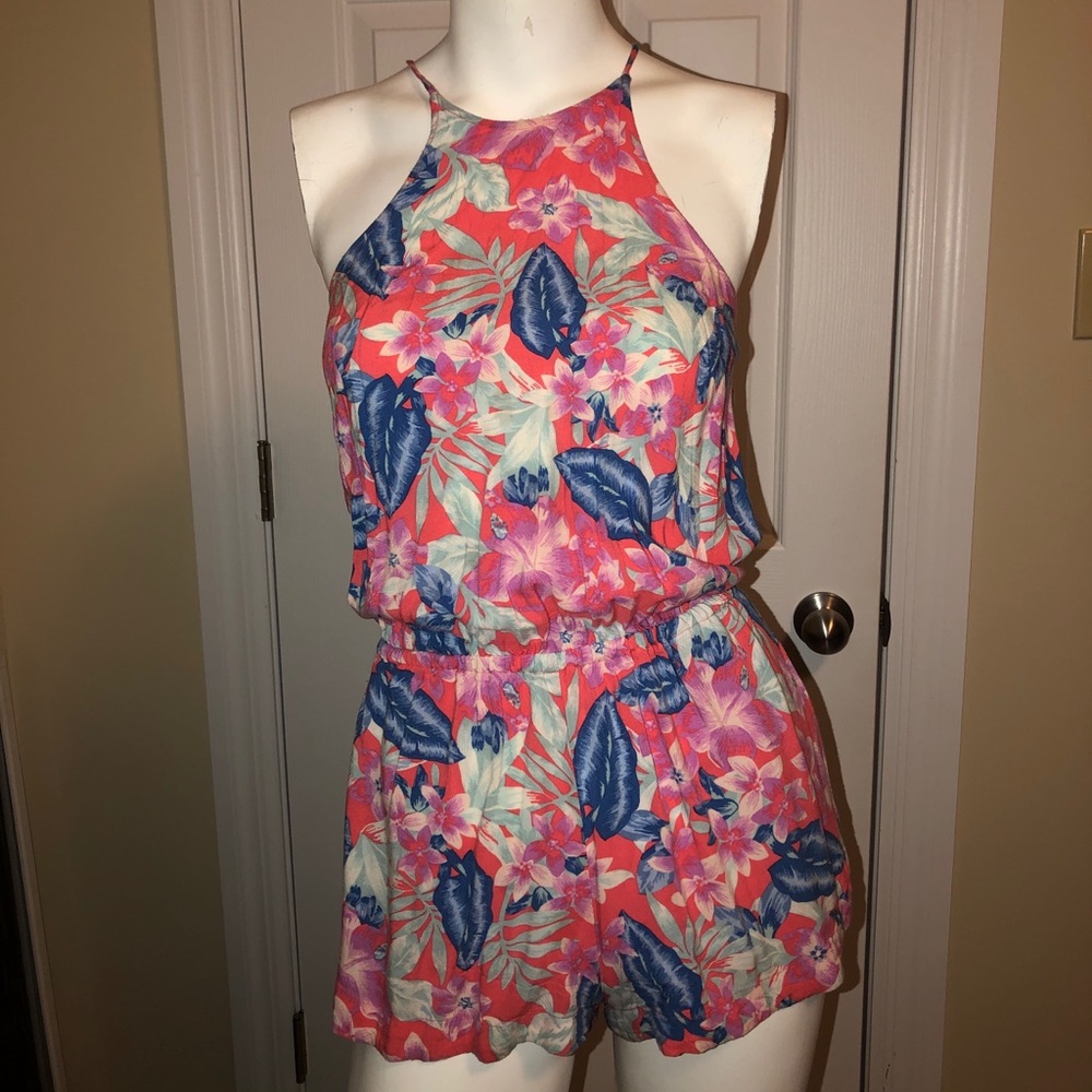 summery floral romper